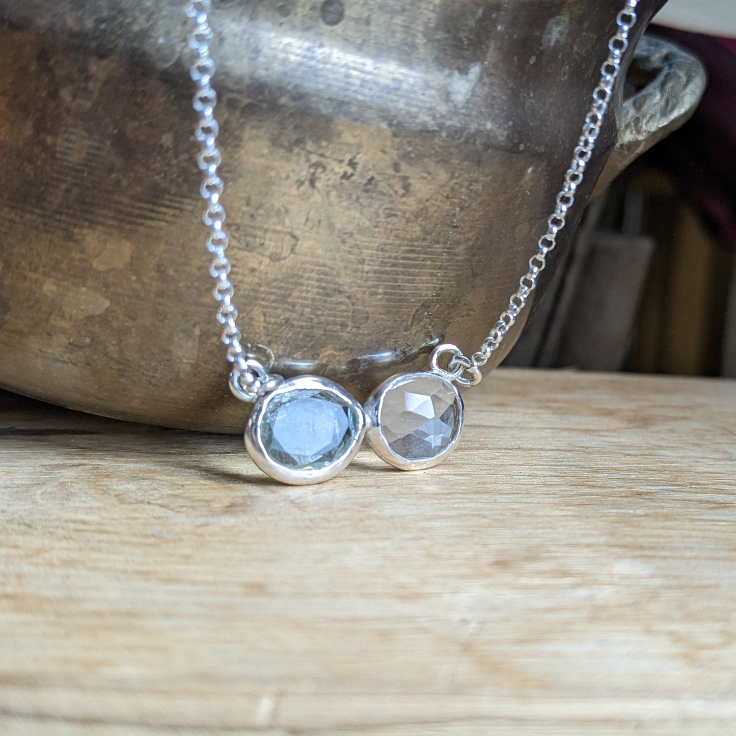 Family birthstones necklace
