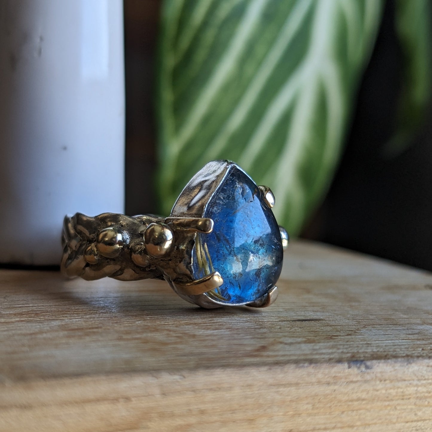 Golden Rutile Labradorite ring