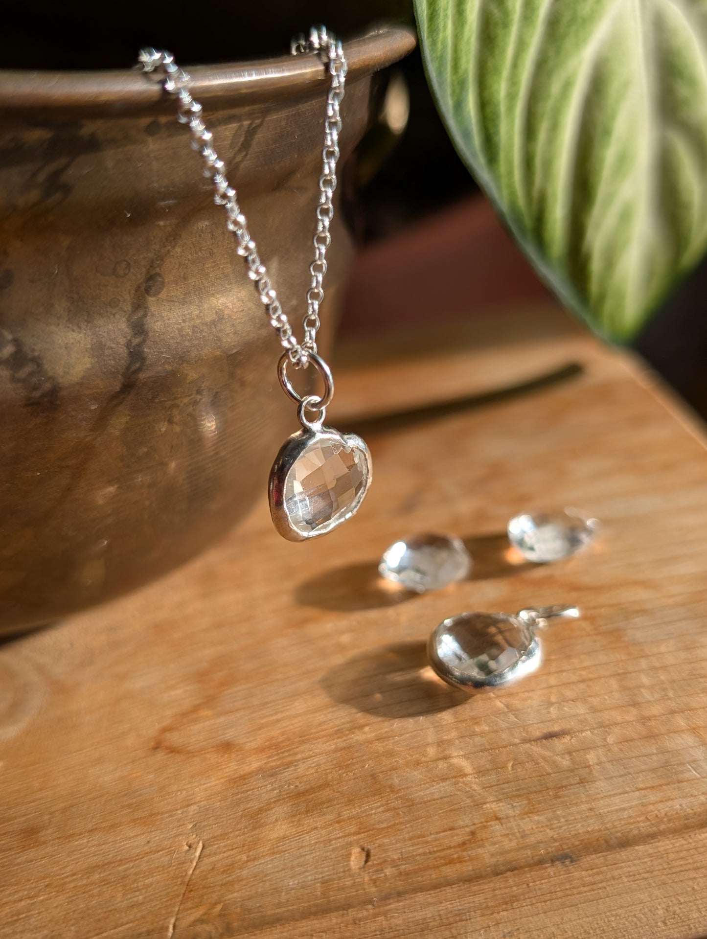 Puffy Heart Quartz necklace