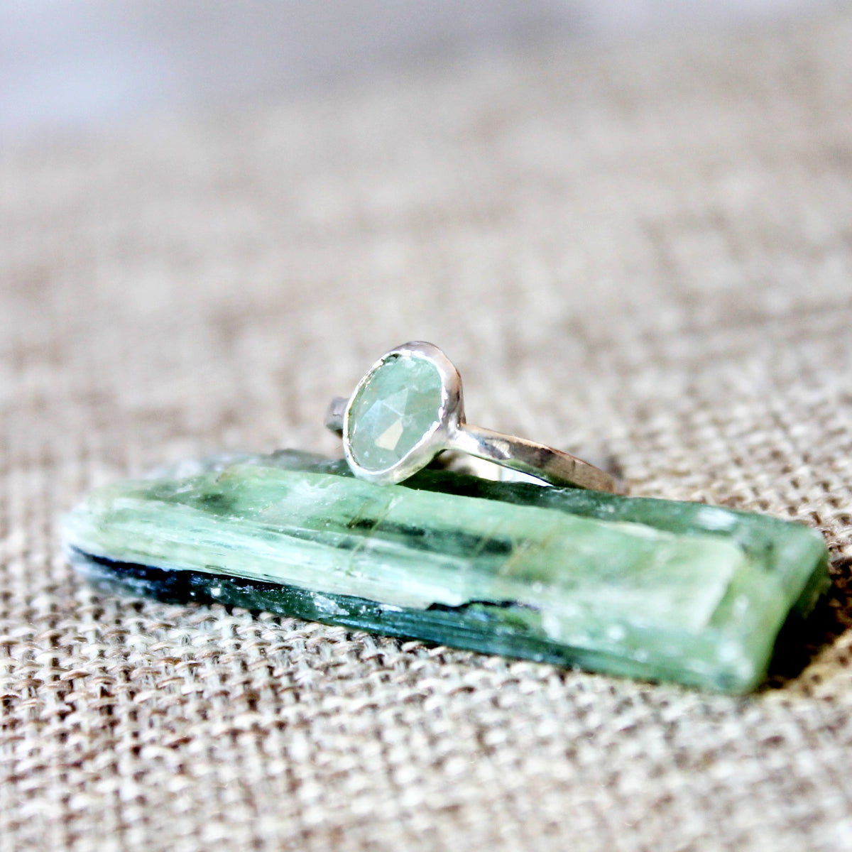 Green Fluorite Silver Ring SunseekerJewelry