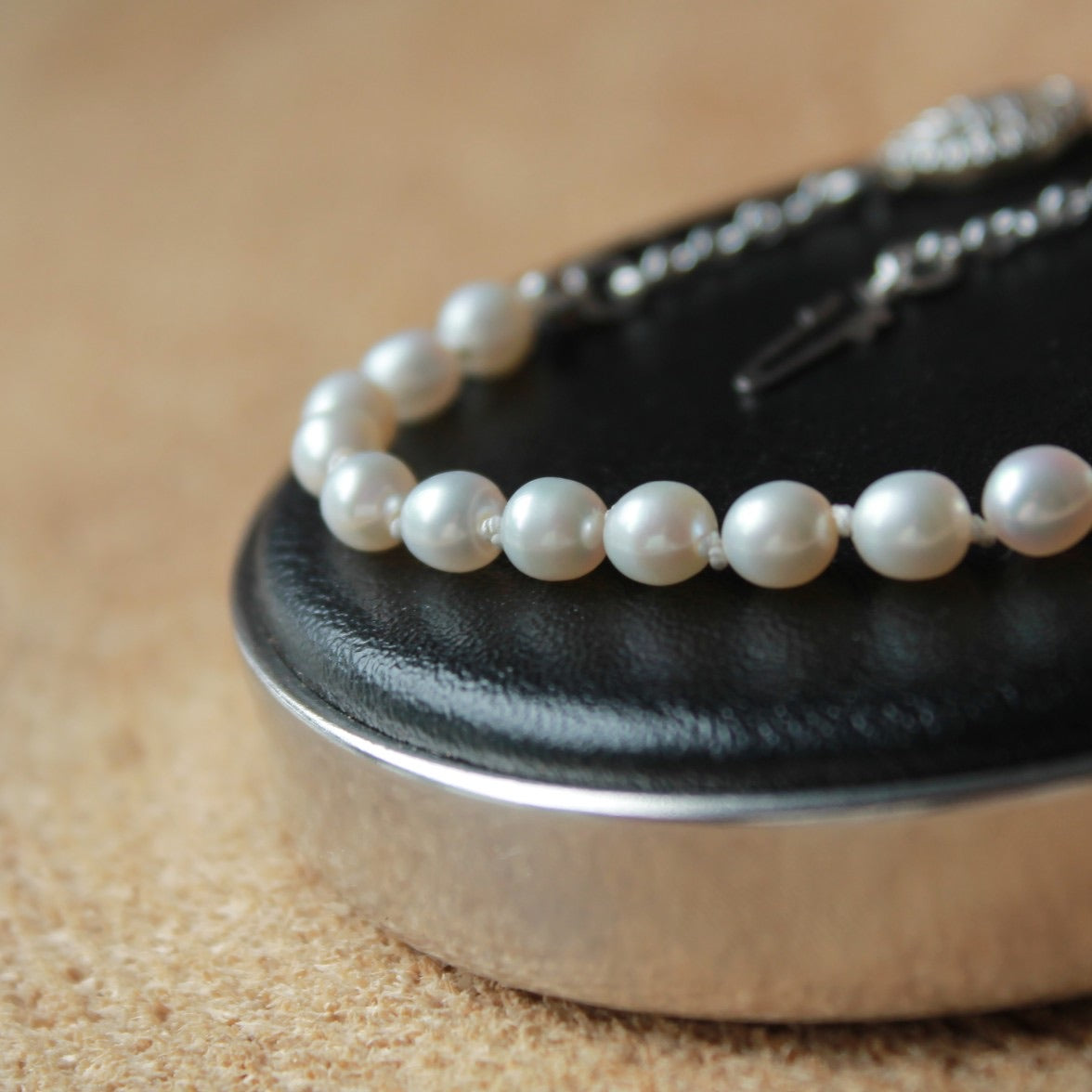 True White Pearls Rosary bracelet