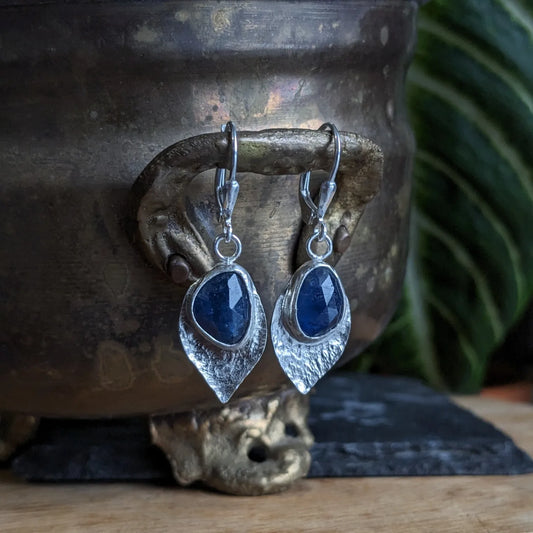 Lotus petal Sapphire earrings
