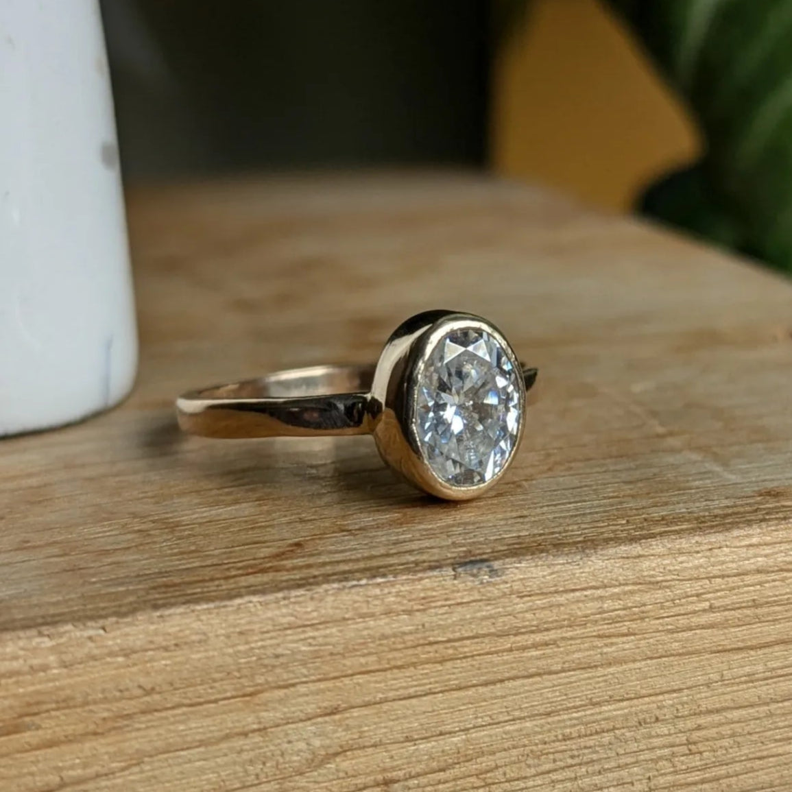 1.3ct Moissanite and 14k ring