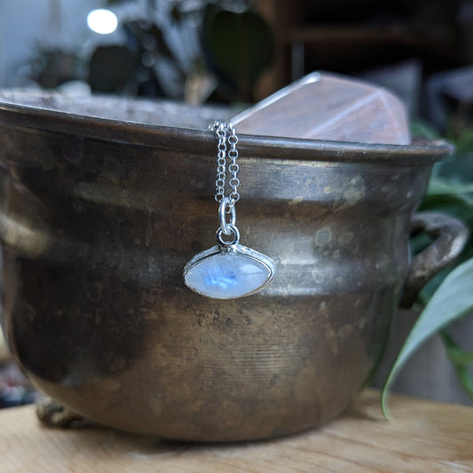 Rainbow moonstone necklace