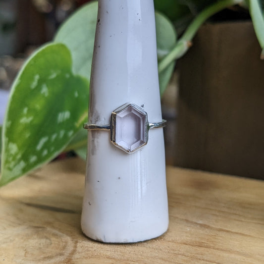 Lavender Scapolite hexagon ring 2