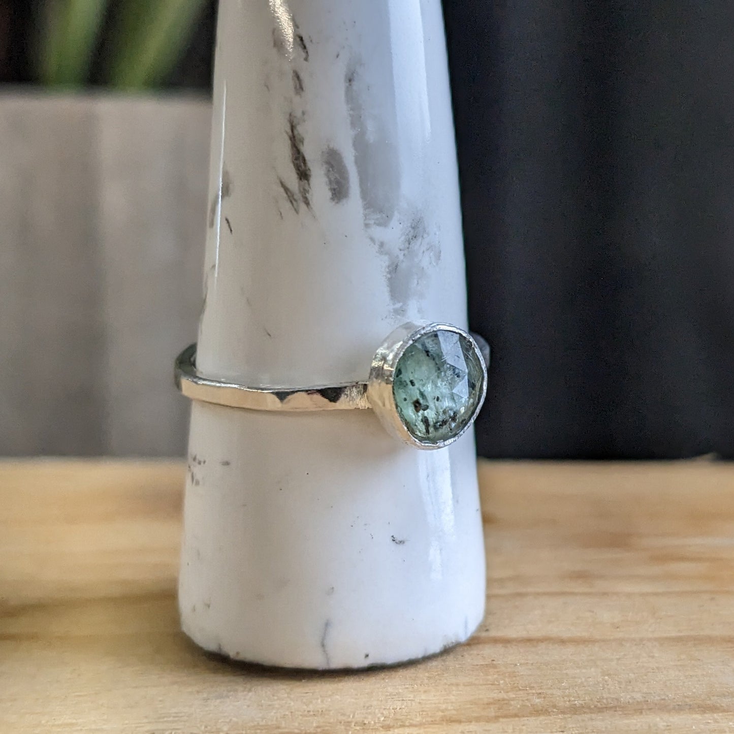 Green Kyanite ring