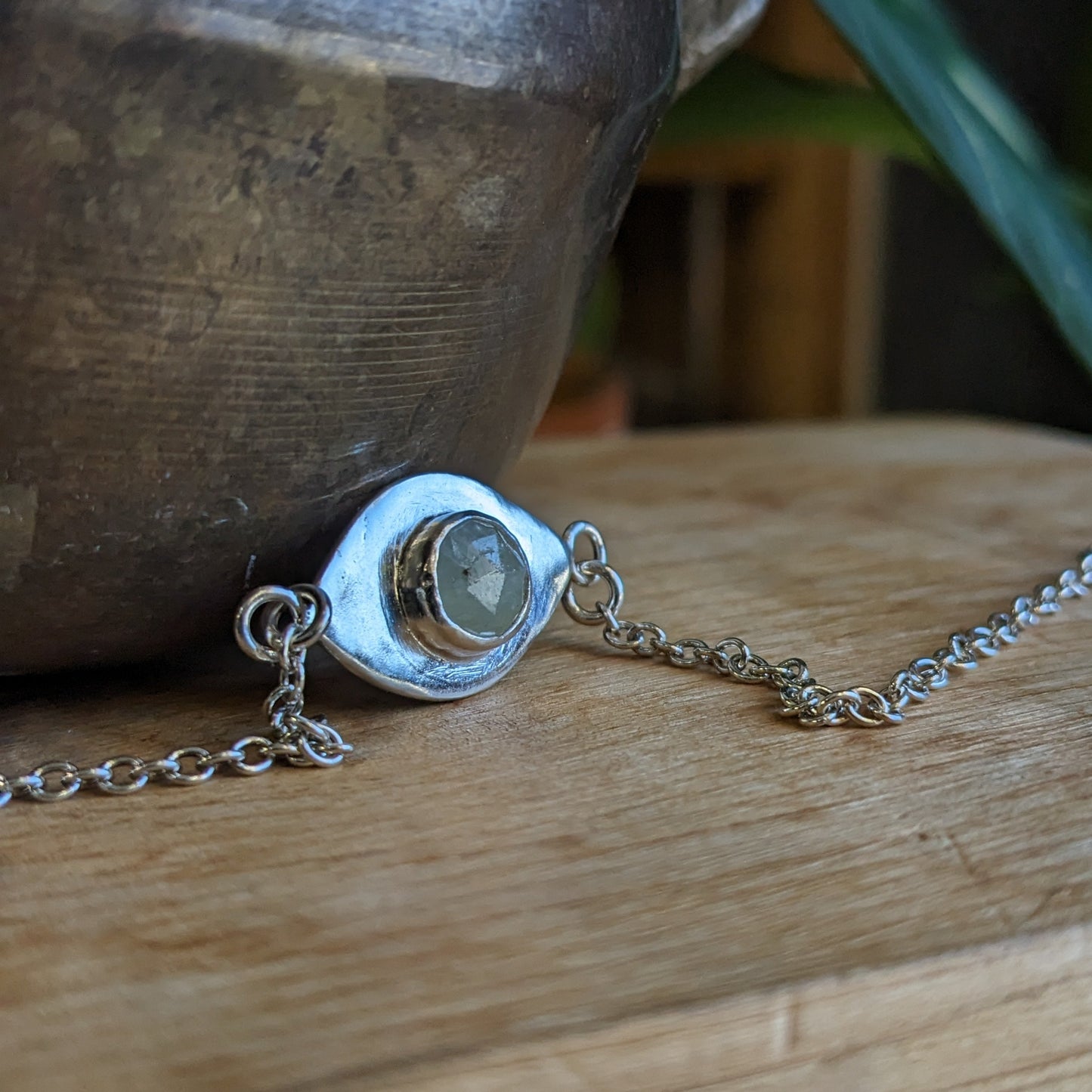 Soft grey sapphire bracelet