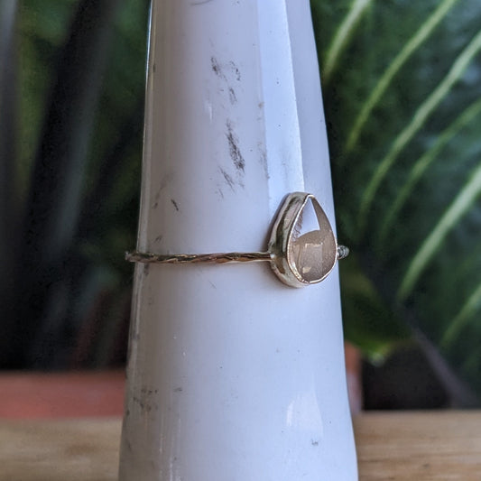 Cremation 14k gold ring