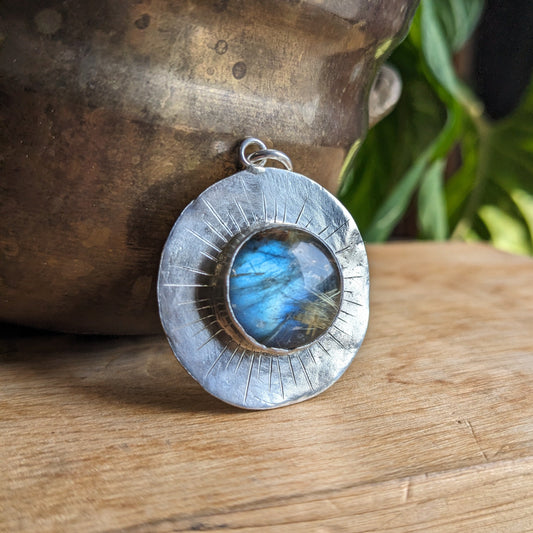 Golden Rutile Labradorite Medal