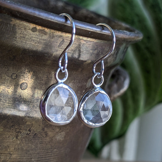 Clear Quartz pendant earrings