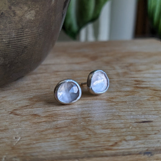 Rose Quartz ear studs