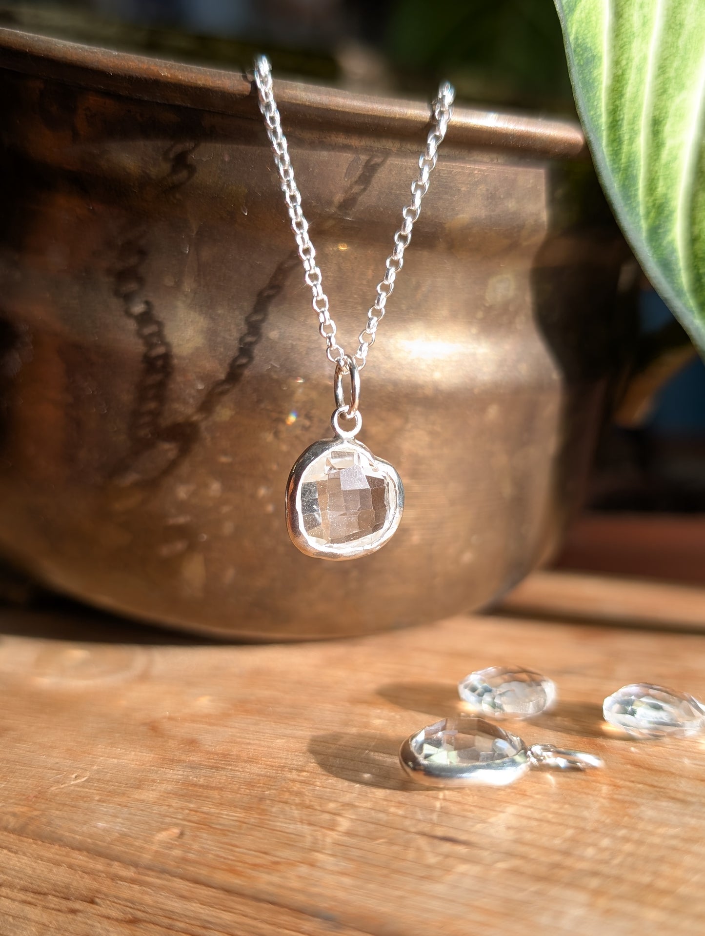 Puffy Heart Quartz necklace