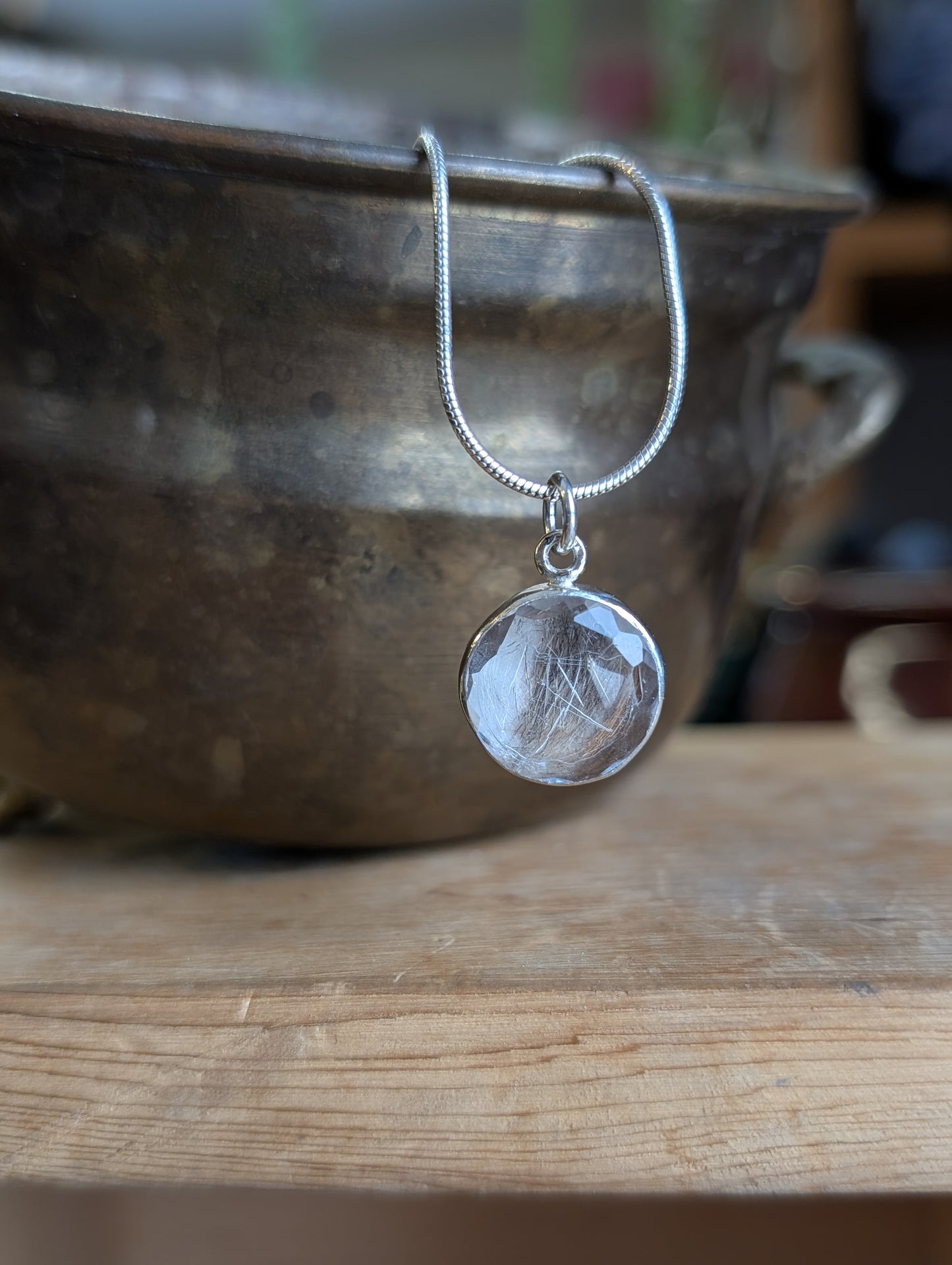 Hair keepsake and Quartz pendant