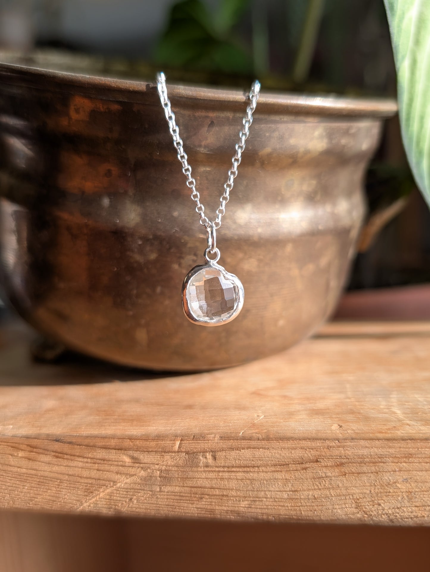 Puffy Heart Quartz necklace