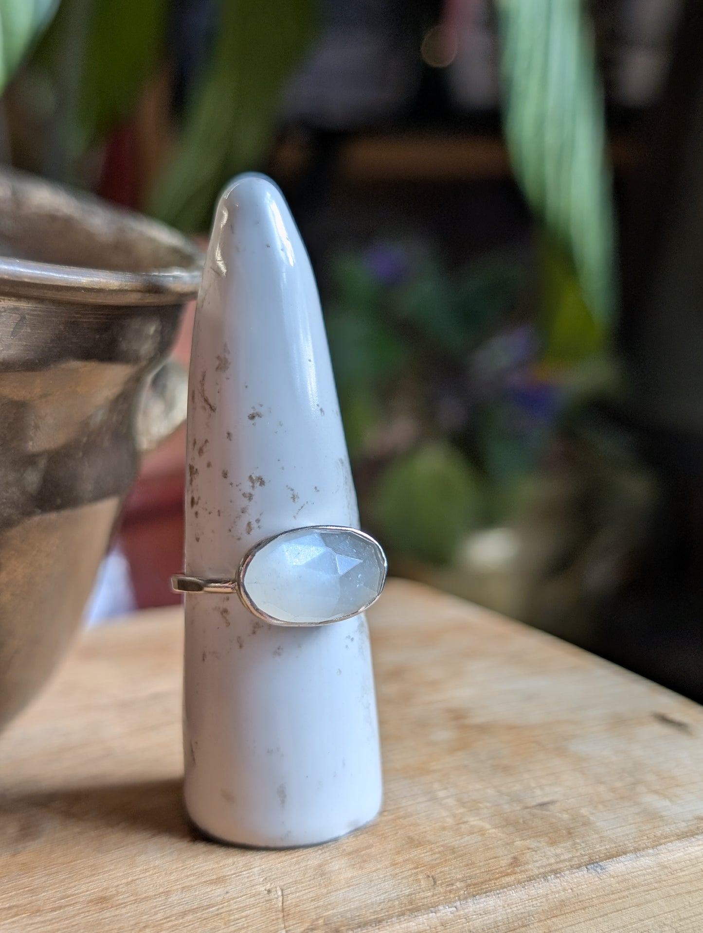 White Moonstone ring