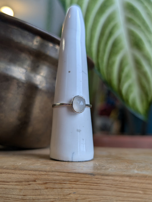 White Moonstone ring