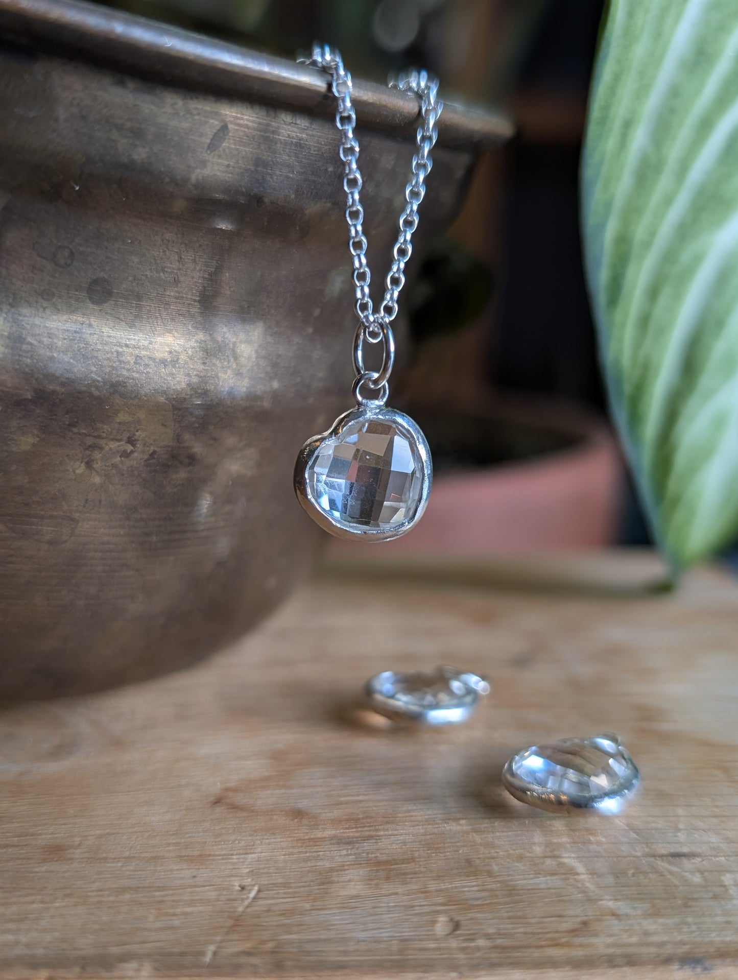 Puffy Heart Quartz necklace