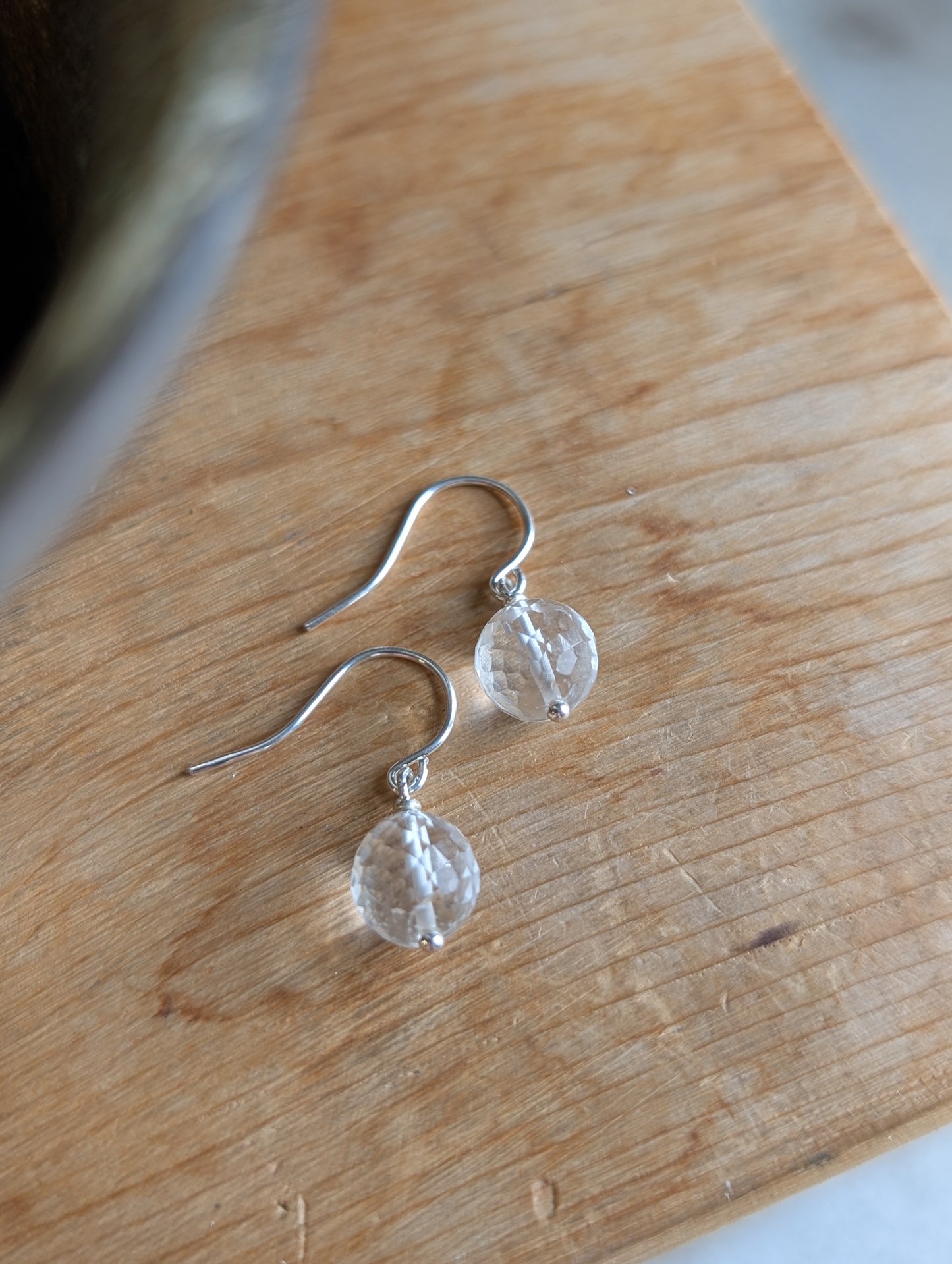 Sparkly quartz earrings
