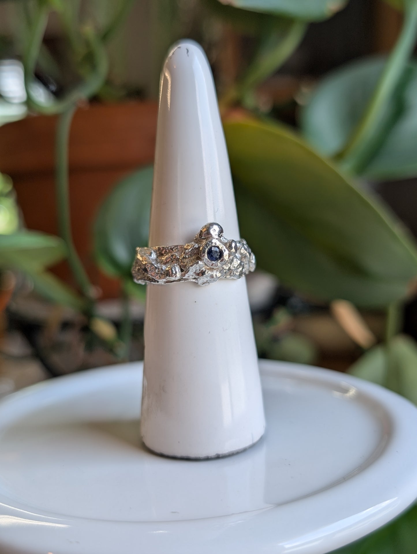 Deep Blue Burma Sapphire ring