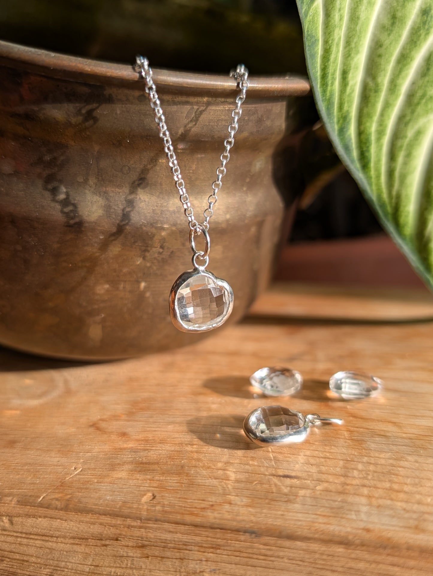 Puffy Heart Quartz necklace
