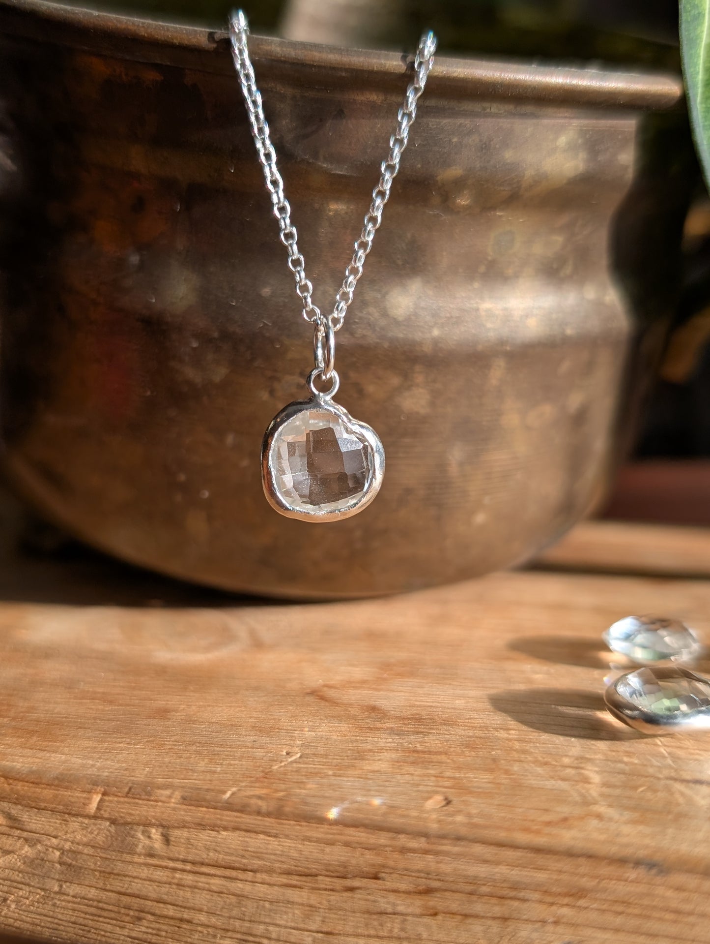 Puffy Heart Quartz necklace