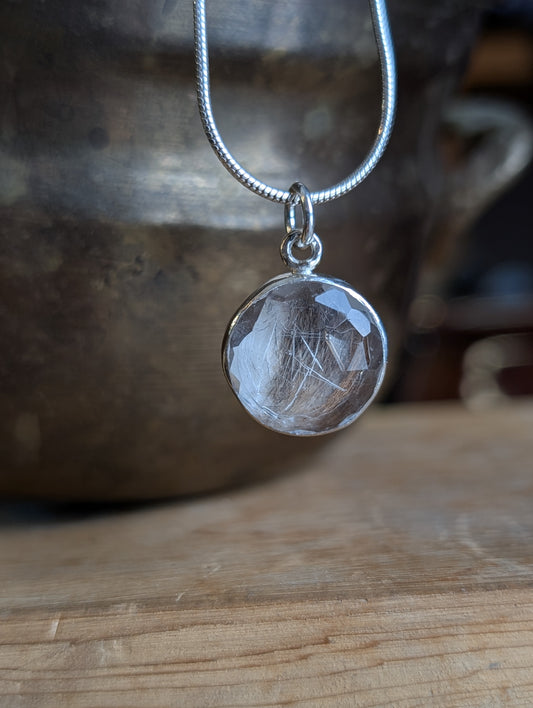 Hair keepsake and Quartz pendant
