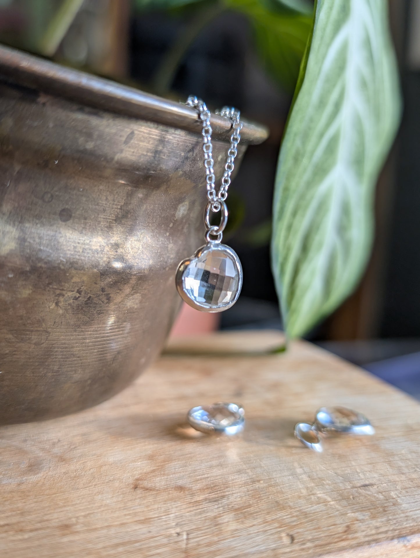 Puffy Heart Quartz necklace