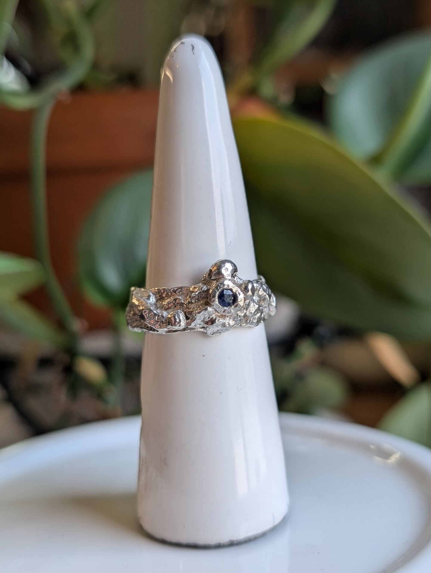 Deep Blue Burma Sapphire ring