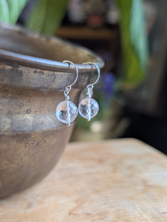 Sparkly quartz earrings
