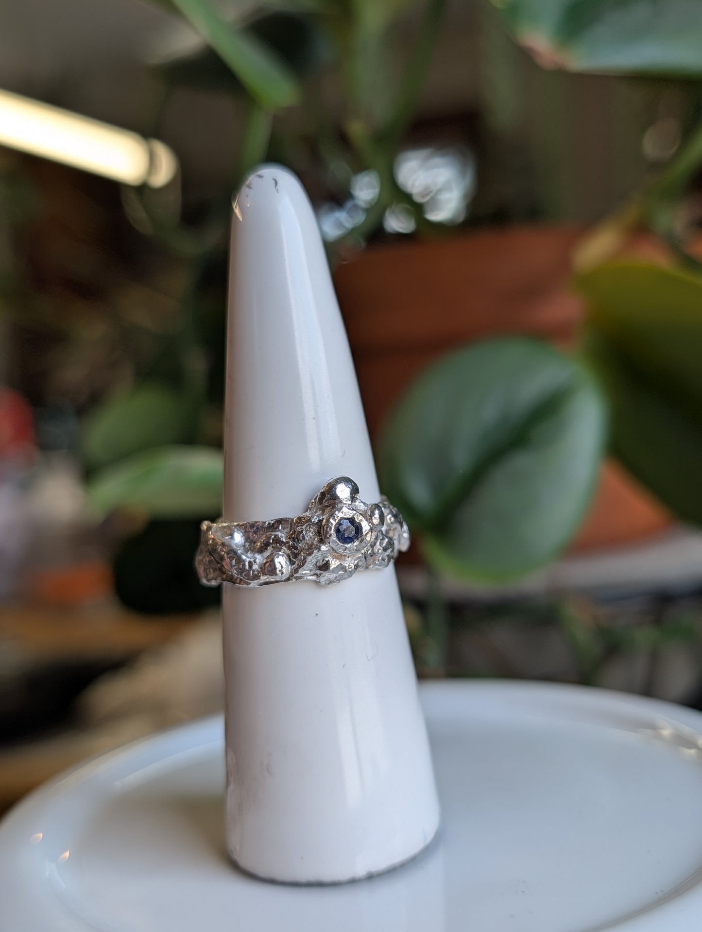 Deep Blue Burma Sapphire ring