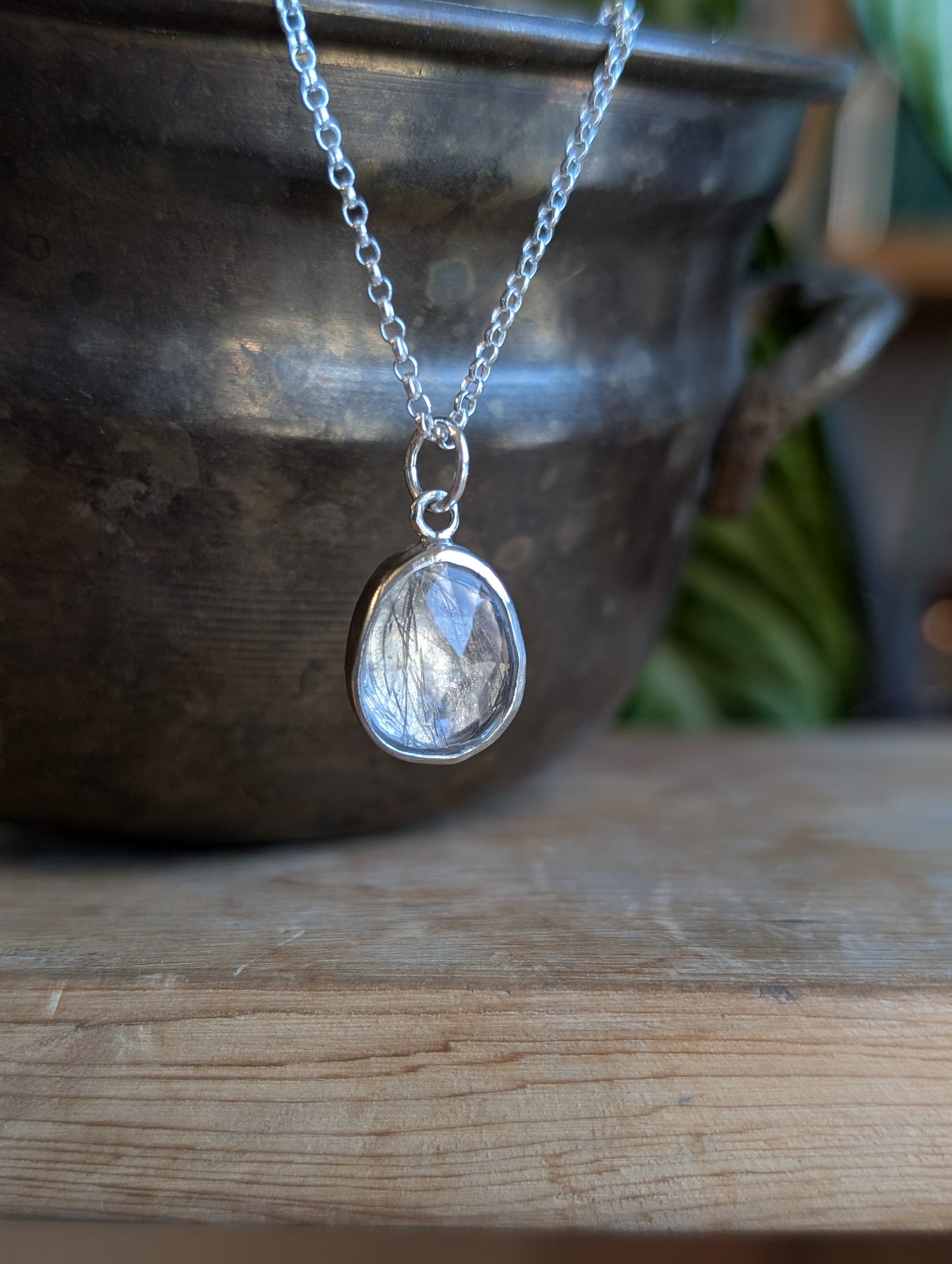 Hair keepsake and Quartz pendant