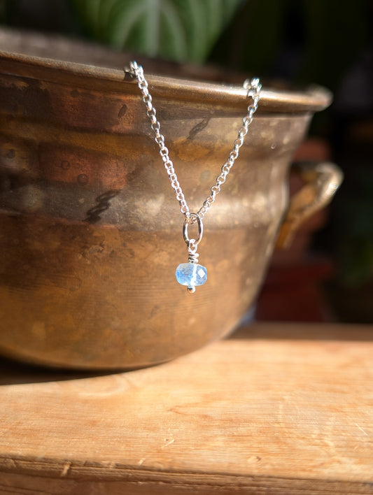 Tiny Aquamarine necklace