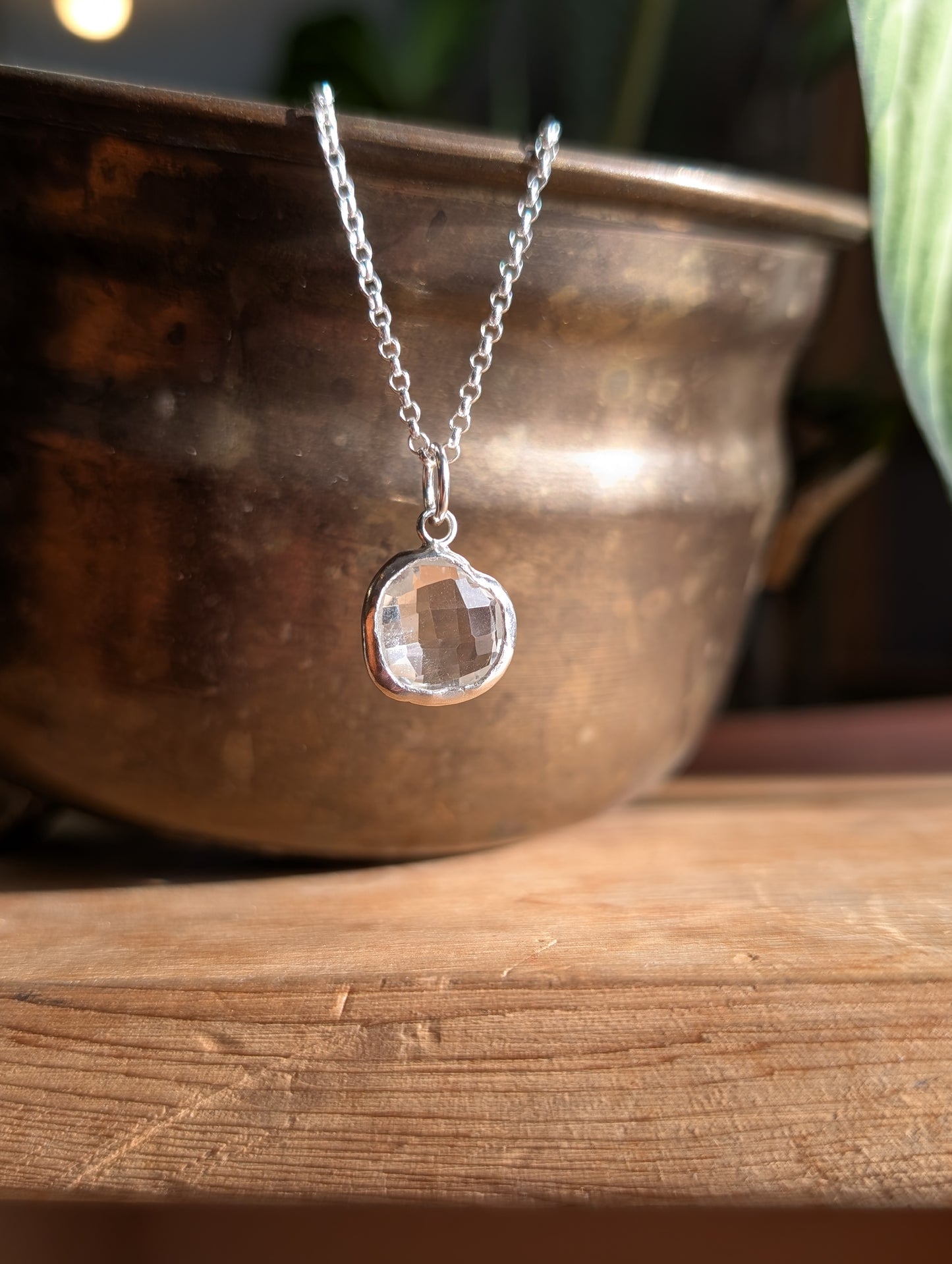 Puffy Heart Quartz necklace