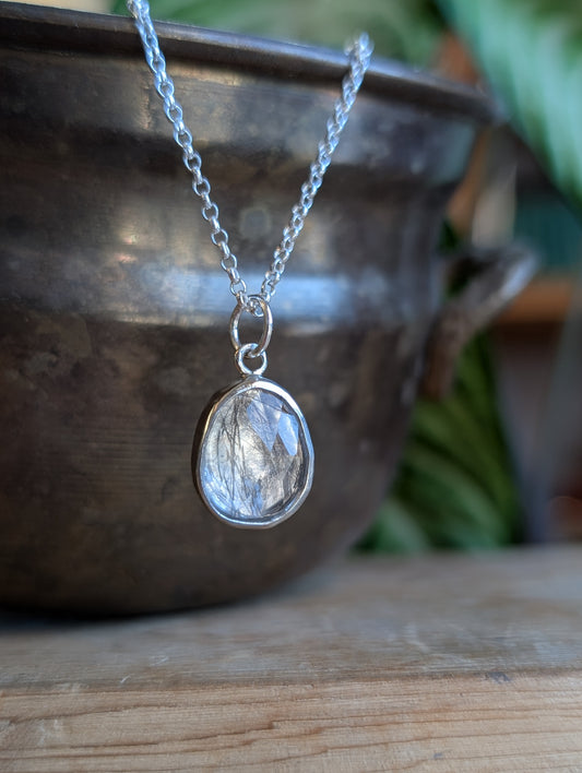 Hair keepsake and Quartz pendant