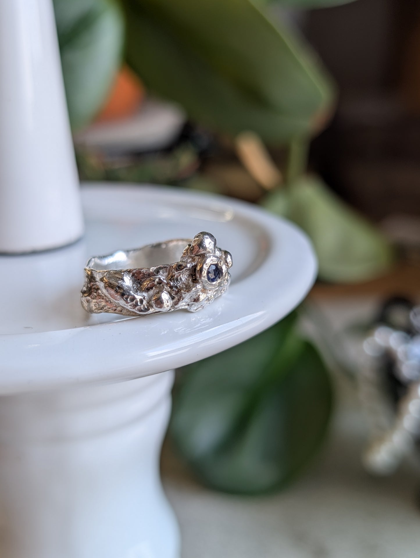 Deep Blue Burma Sapphire ring