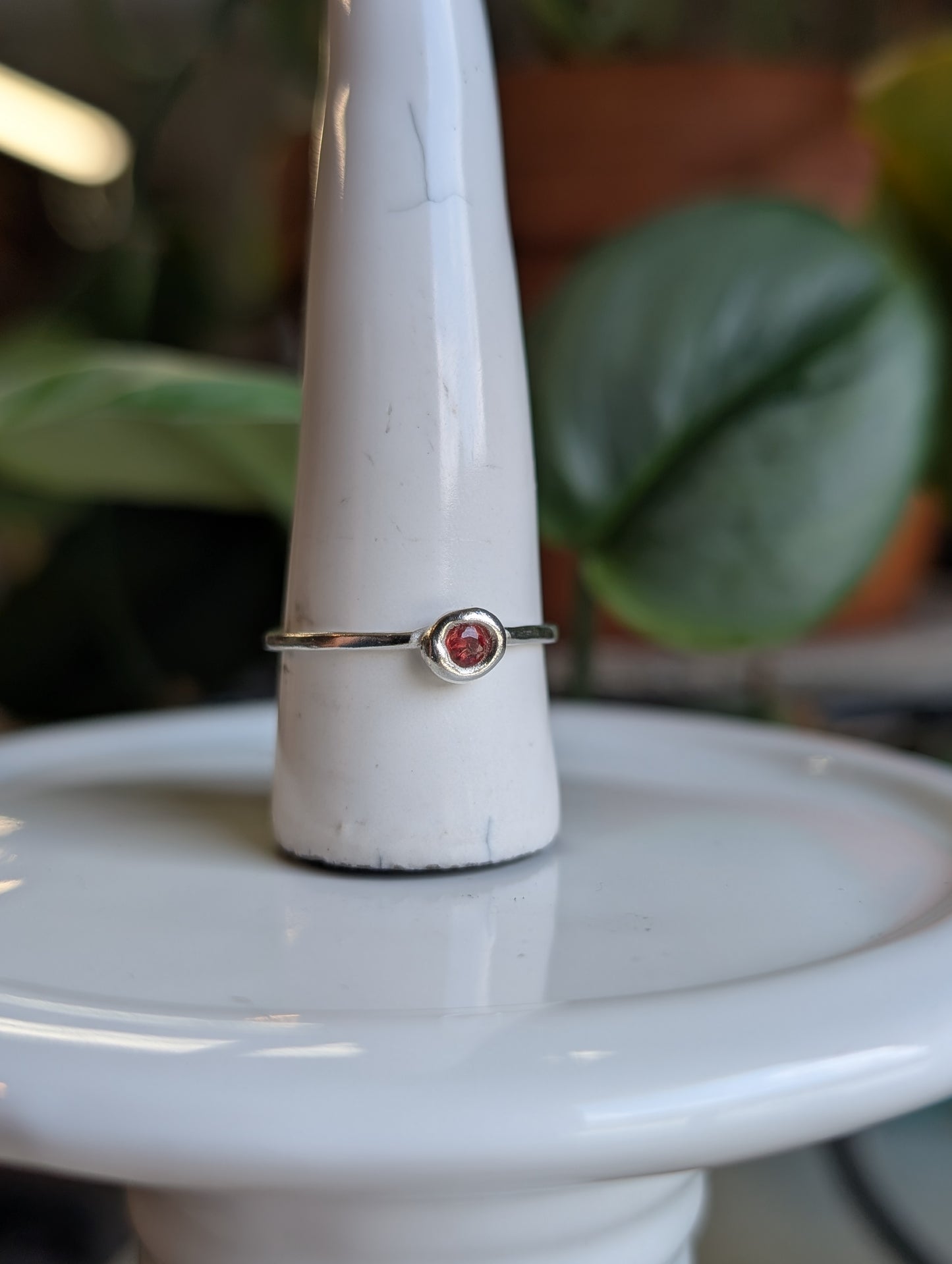 Sunset Orange Burma Sapphire ring
