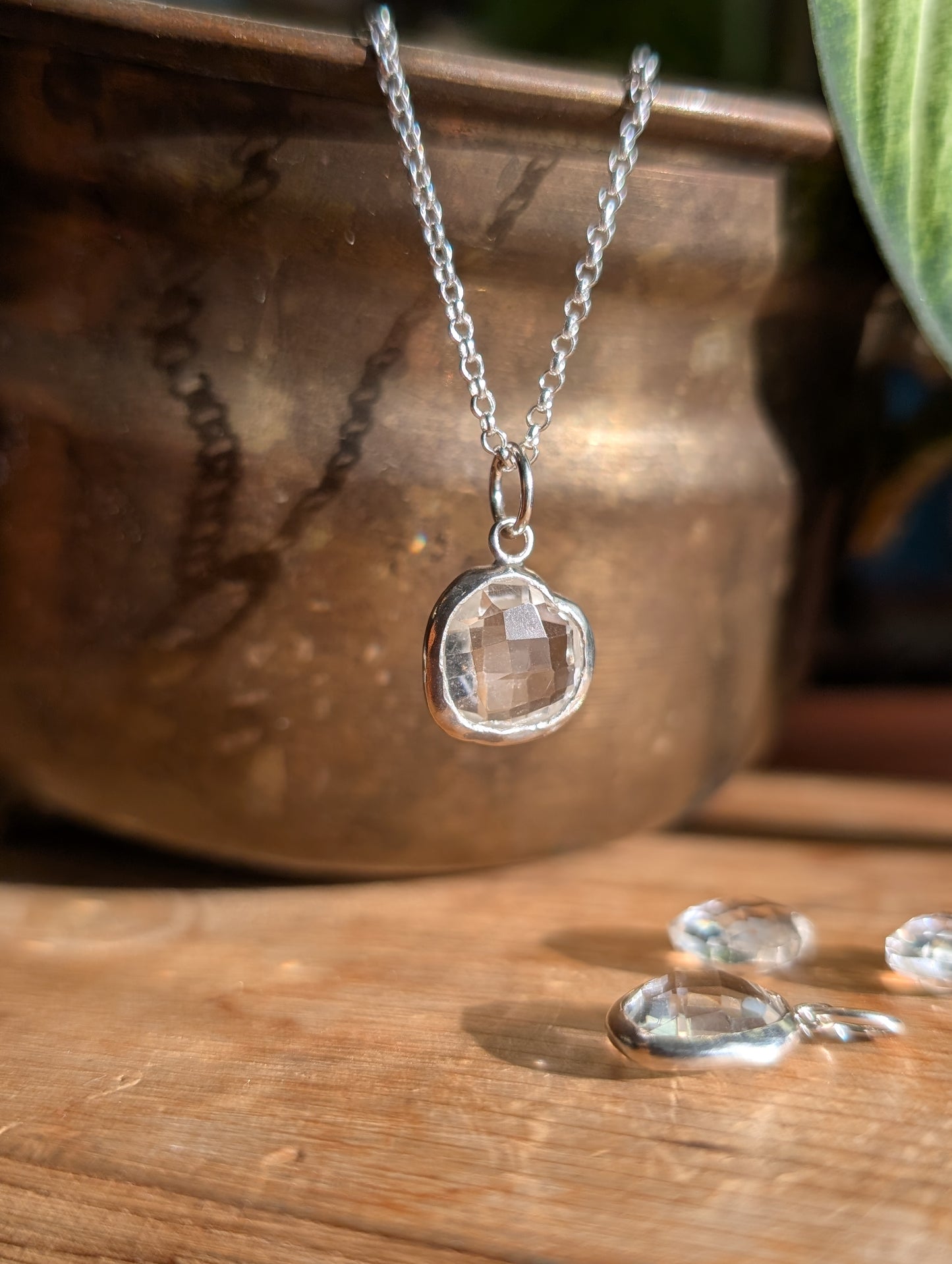 Puffy Heart Quartz necklace
