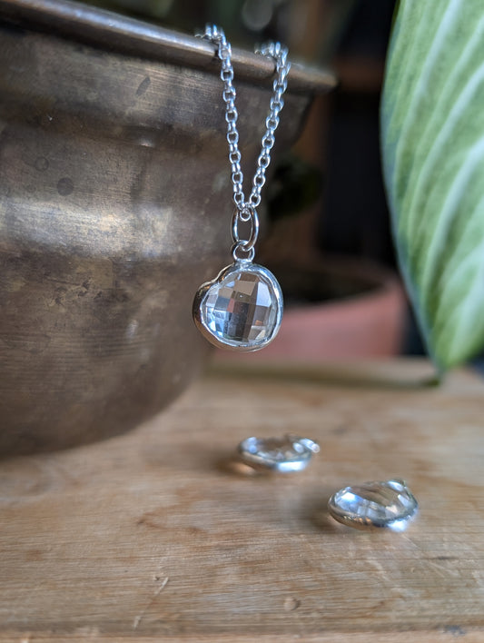 Puffy Heart Quartz necklace