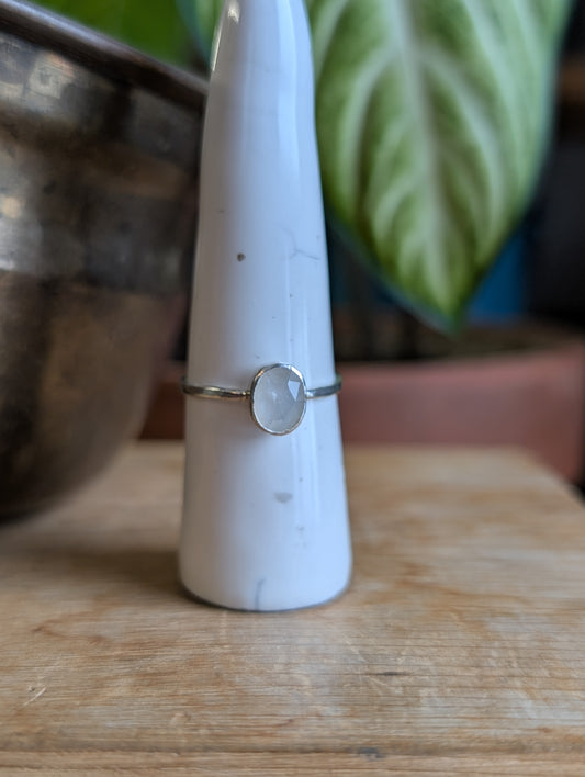 White Moonstone ring