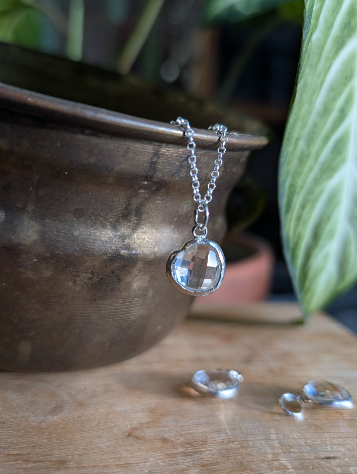Puffy Heart Quartz necklace
