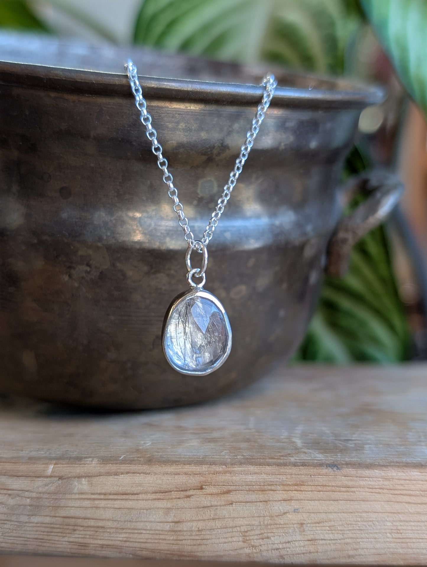 Hair keepsake and Quartz pendant