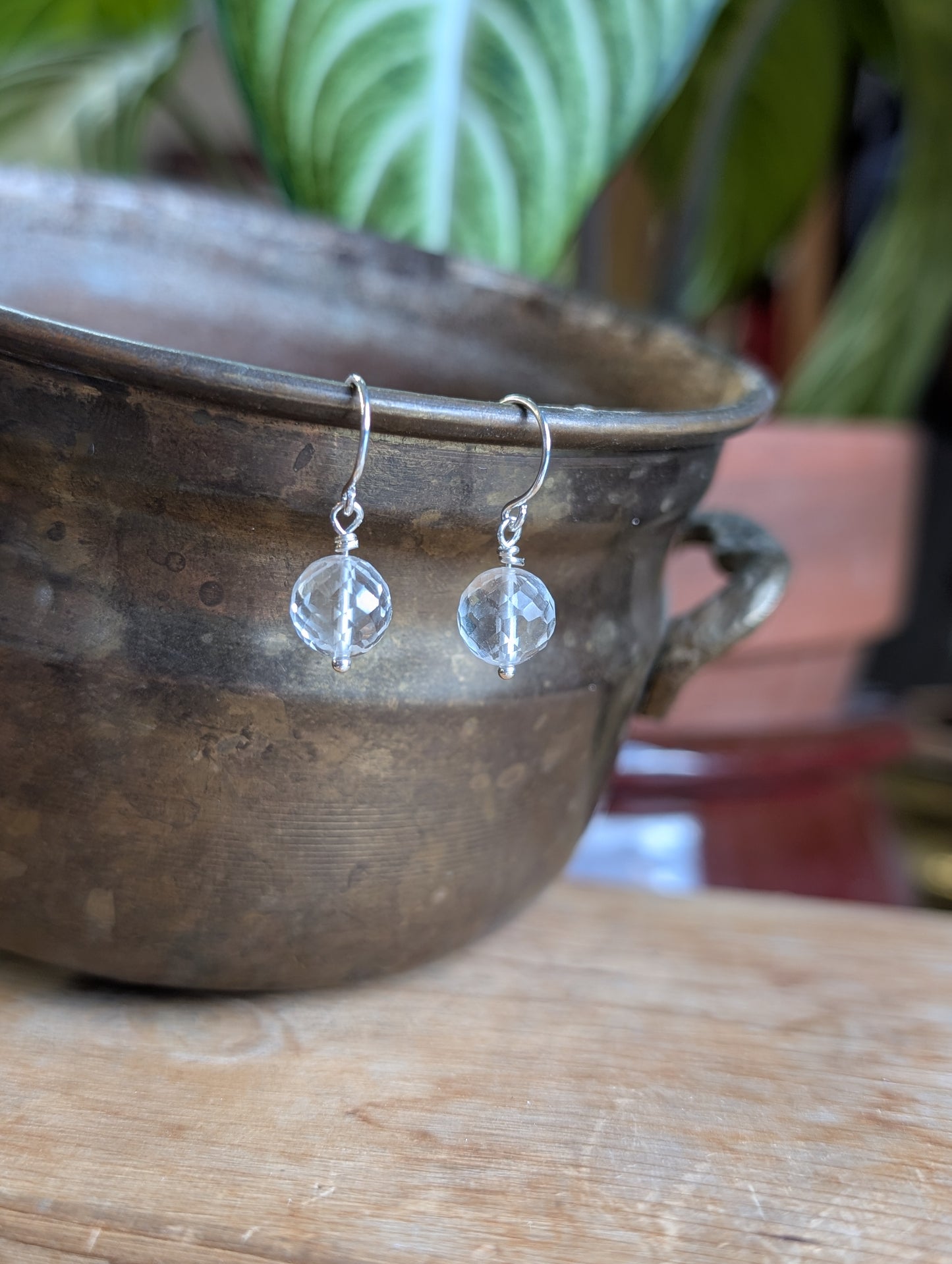 Sparkly quartz earrings