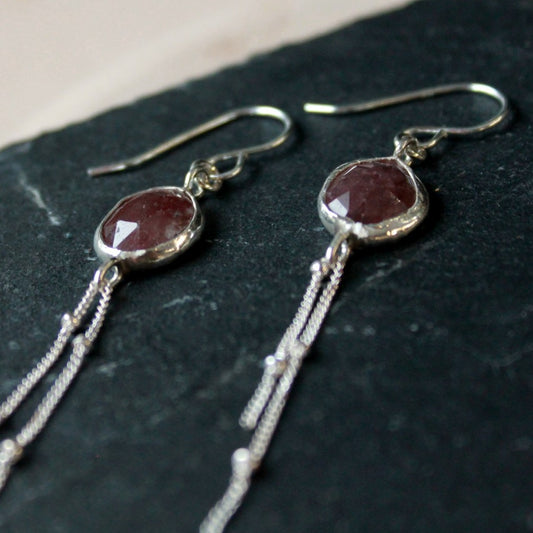 Boucles d'oreilles rubis