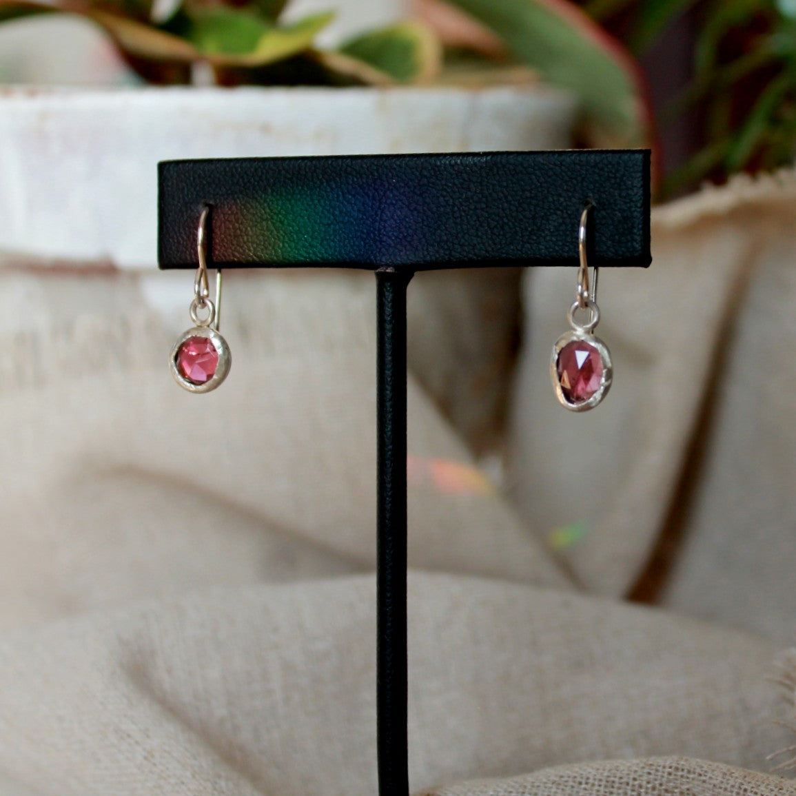 Boucles d'oreilles Grenat