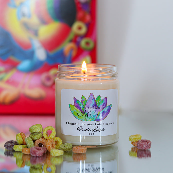 Froot Loop candle