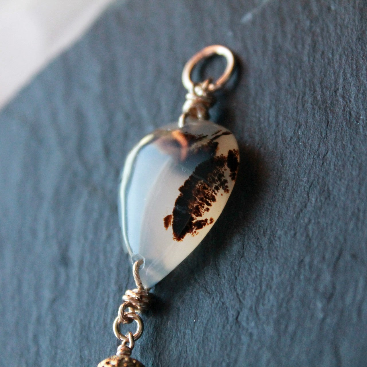 Pendentif agate mousse du Montana