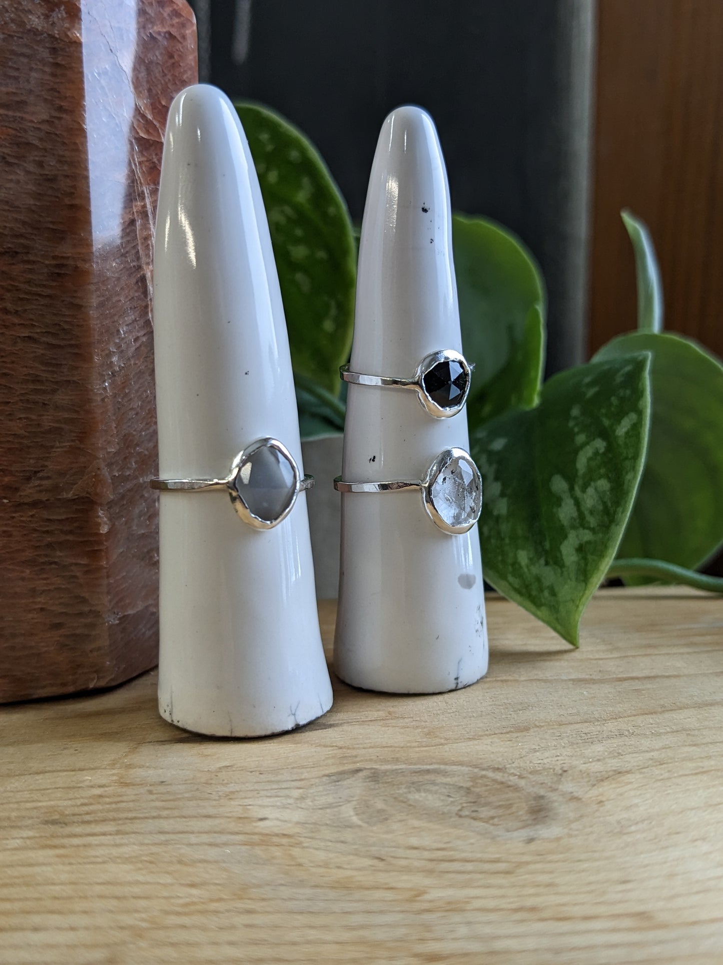 Grey Moonstone Ring