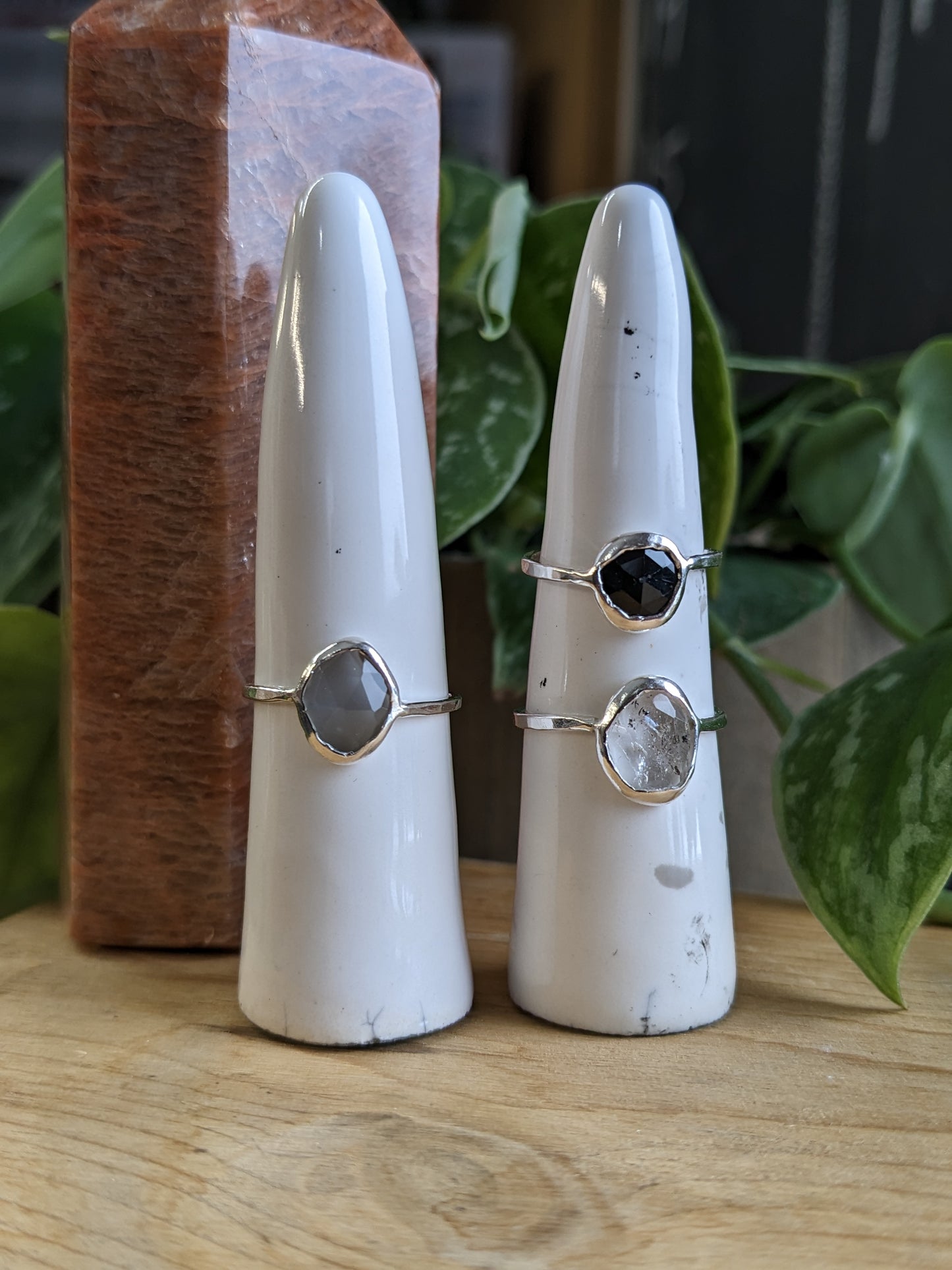 Grey Moonstone Ring