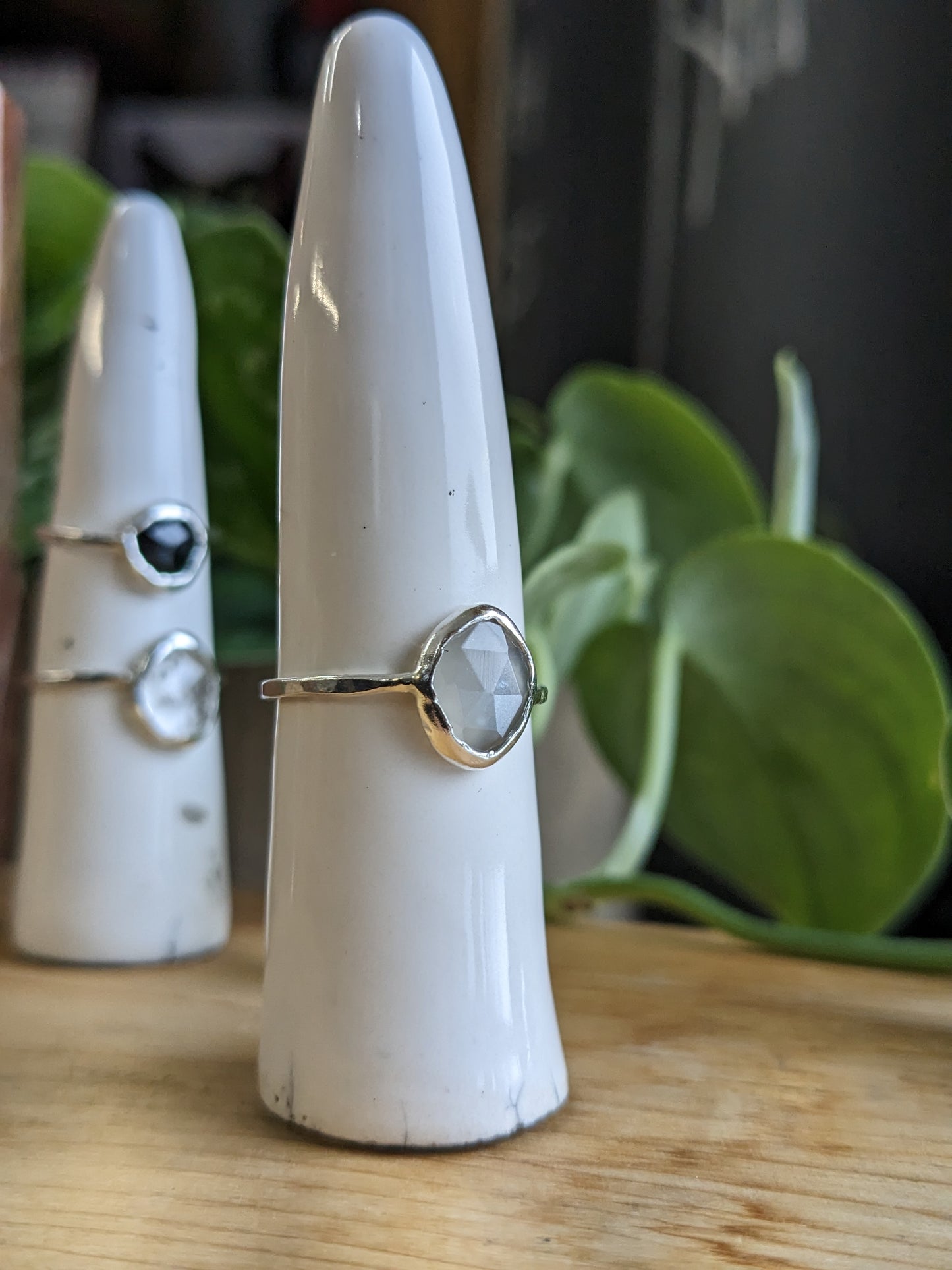 Grey Moonstone Ring