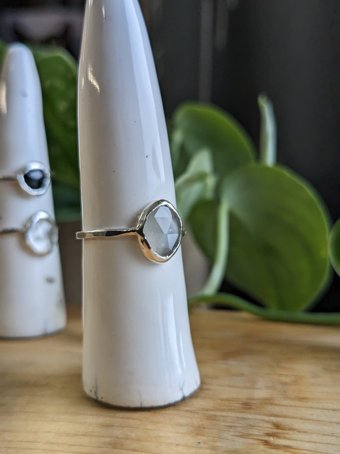Grey Moonstone Ring